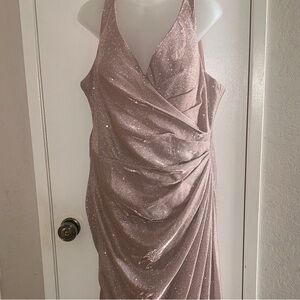 May Queen Sparkling Pink Backless Dress Size 16